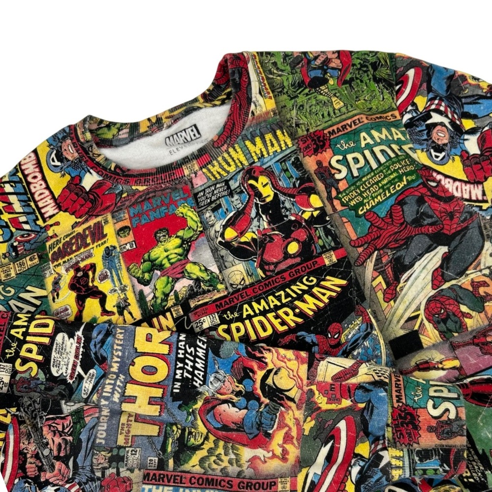 ElevenParis Marvel Comics All Over Print Sweatshirt Vintage Covers Multi L
